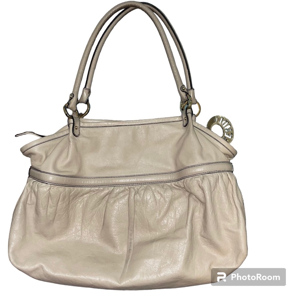 Fendi Large Chef Shopper Tote Bag in Chiaro Beige Cream Lambskin Leather Bag - Picture 3 of 17